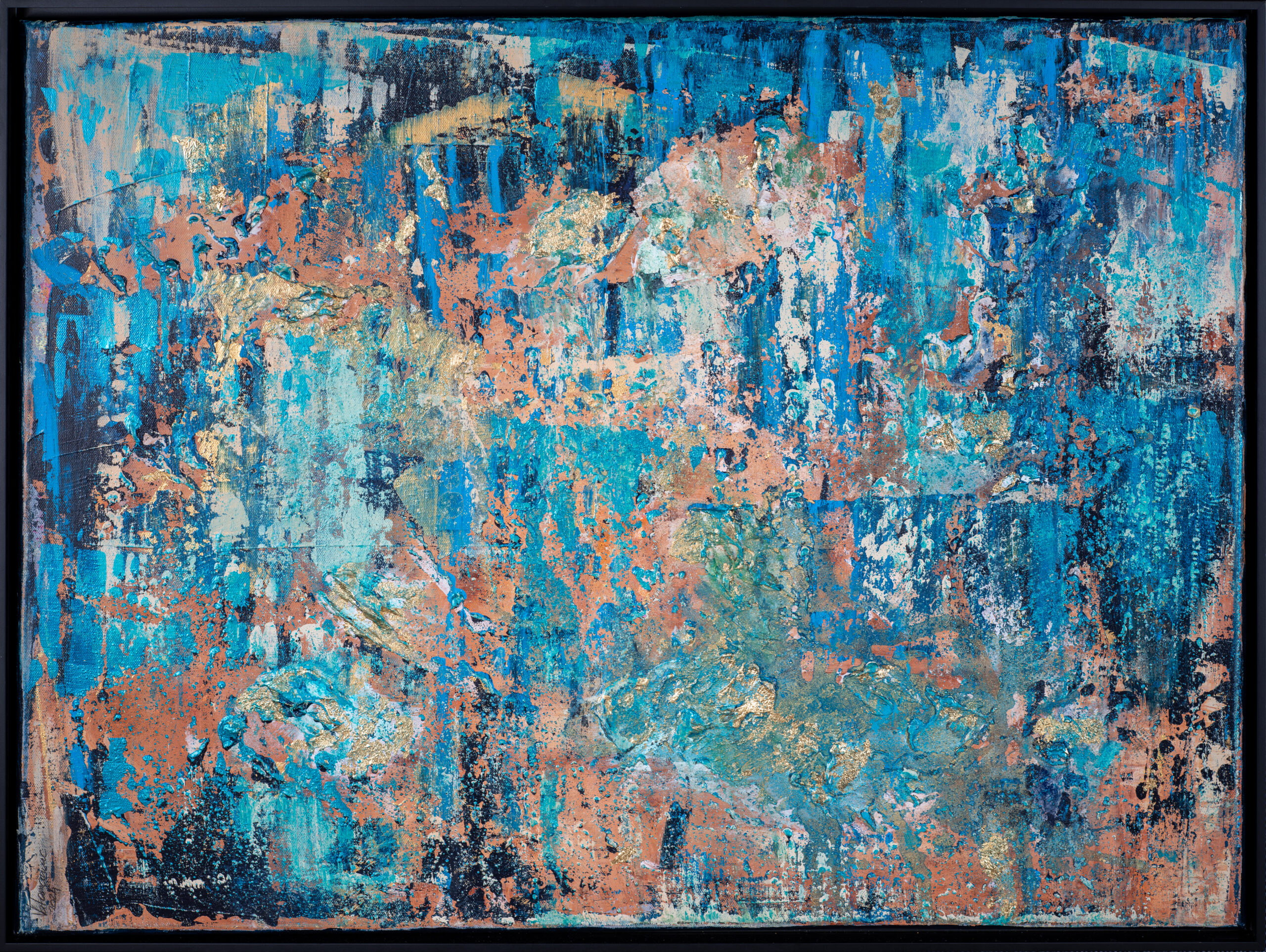 Nuggets of Life (with frame) - Acryl Mixed Media - 62.5X82